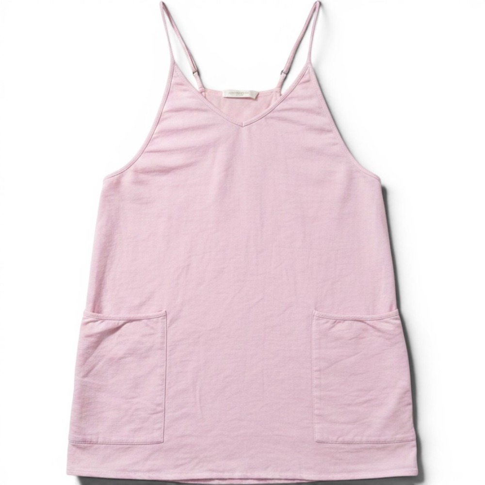 Listicle Pink Romper Dress Built-In Shorts Adjustable Straps Pocket Romper M